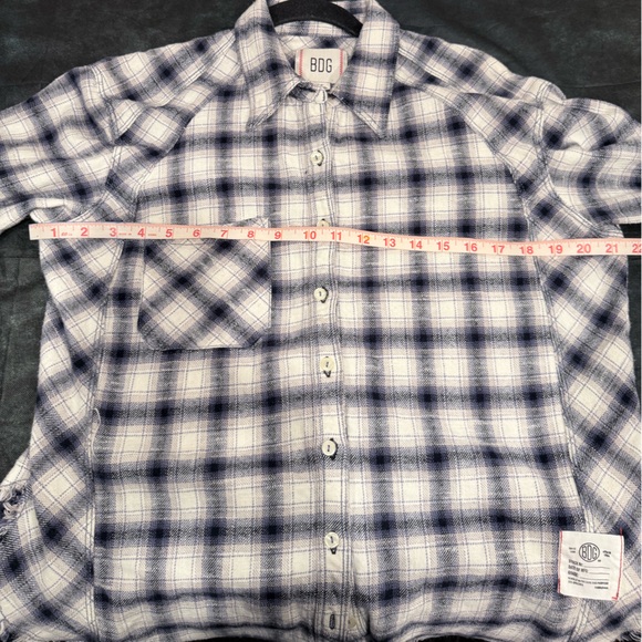 🔥BDG Blue and White Plaid Shirt Woman’s Size S NWOT 🔥 - Picture 7 of 7